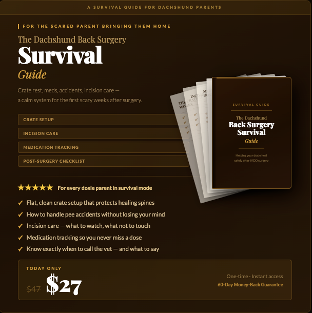 The Dachshund Back Surgery Survival Guide
